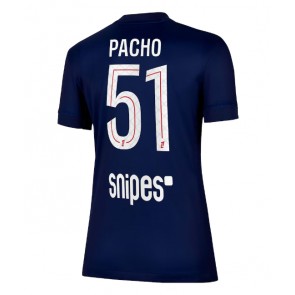 Paris Saint-Germain Willian Pacho #51 Primera Equipación Mujer 2025-26 Manga Corta